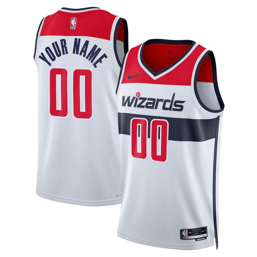 Men Washington Wizards Nike White Association Edition 2022-23 Swingman Custom NBA Jersey->youth nba jersey->Youth Jersey